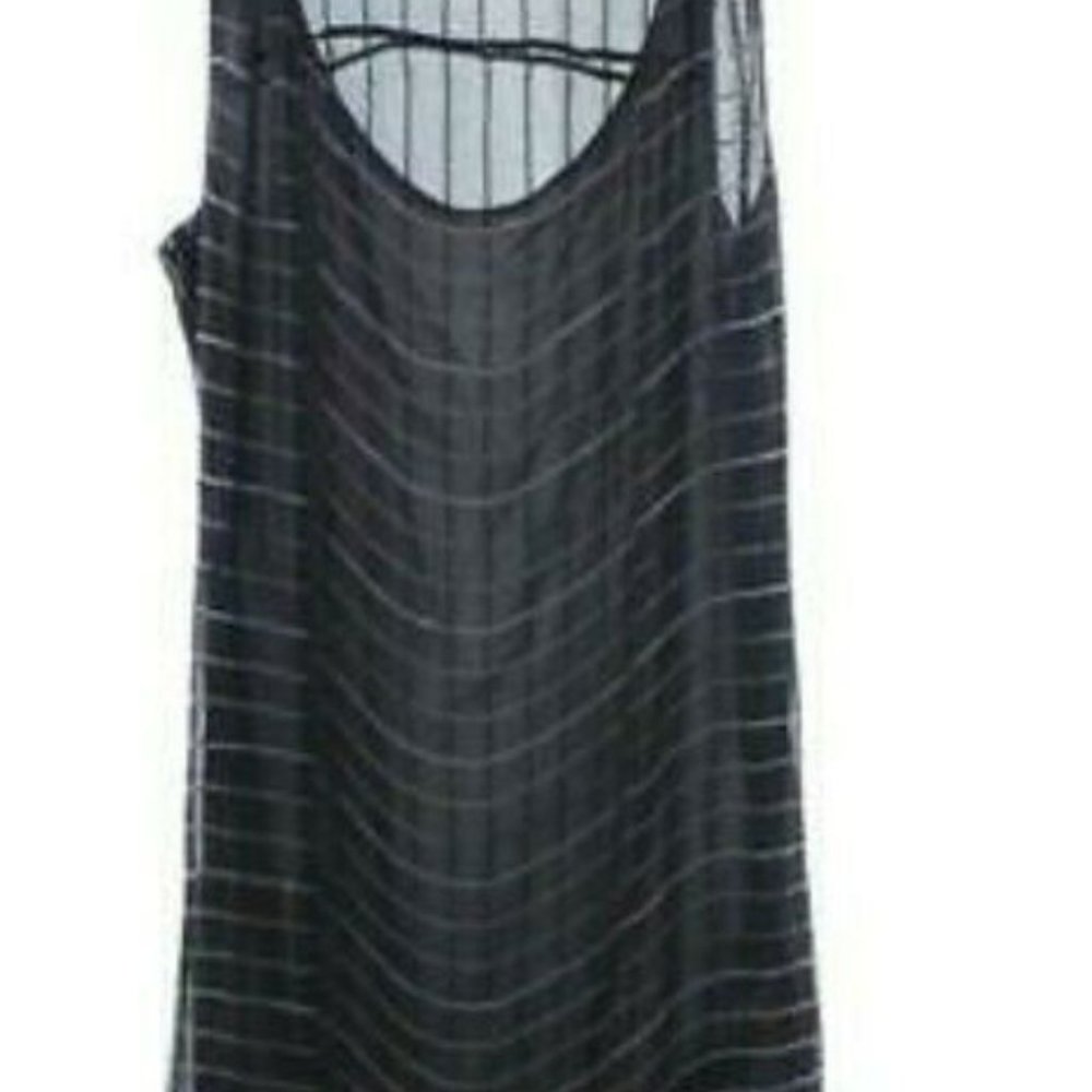 GRYPHON New York Chain Stripe Beaded Silk Dress